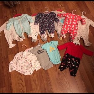 Set of newborn baby clothes
